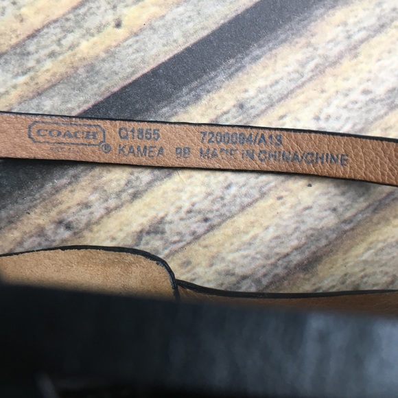 Coach Black Hand Woven Kamea Heels Sandal Leather - Picture 7 of 7